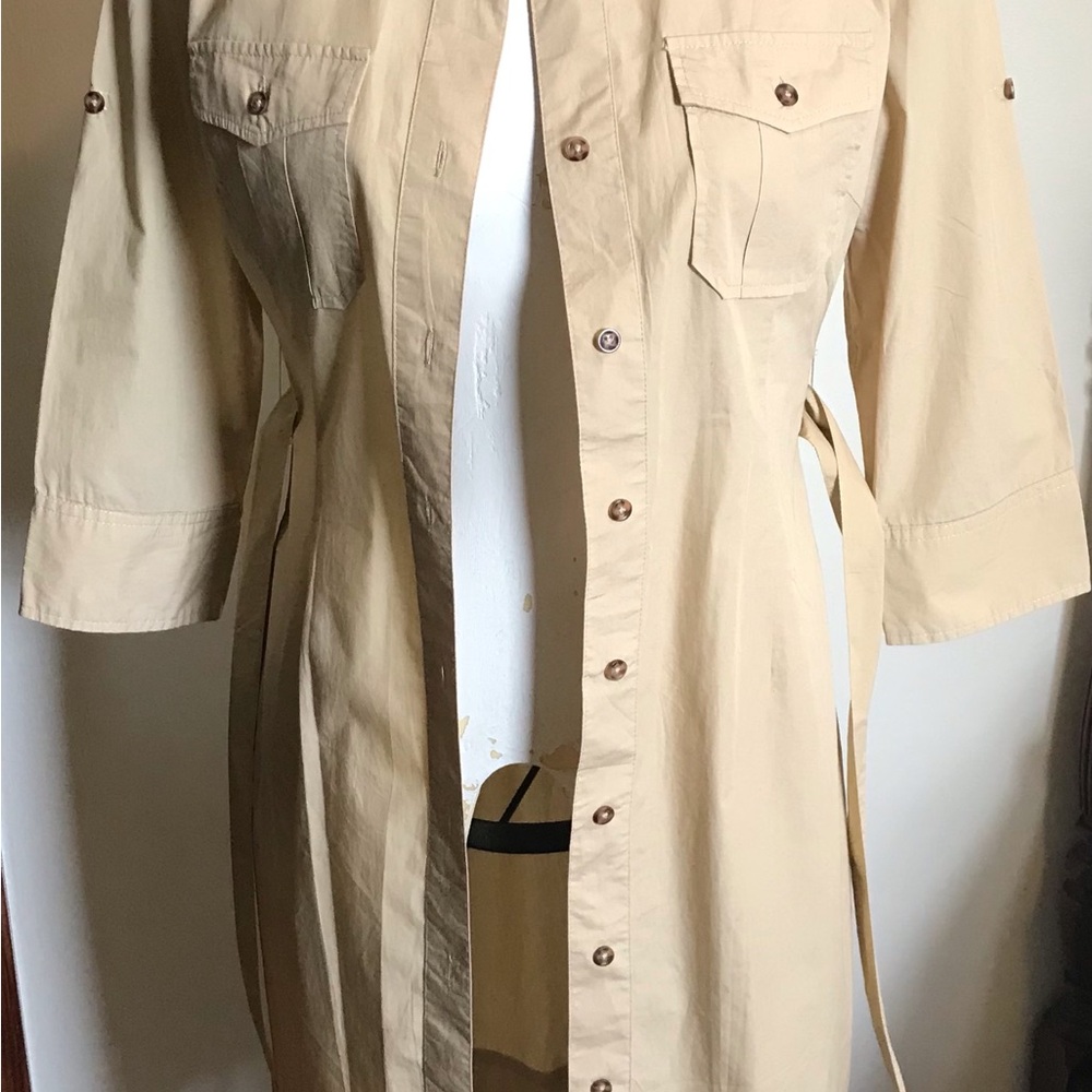 NWT - Bitten by Sarah Jessica Parker Button-up Safari Dress - Size 8 - Picture 6 of 13